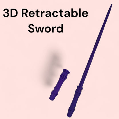 3D Printed Retractable Sword 35”